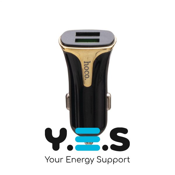 Автомобільний зарядний Hoco Z31 3.4 A 18W Quick charge 3.0 Micro USB Чорний