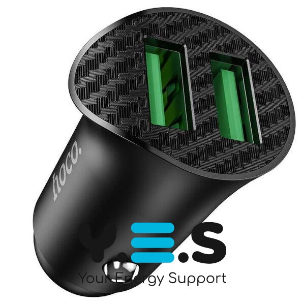 Автомобільний зарядний пристрій Hoco Z39, 18W, Чорний (6931474735027)