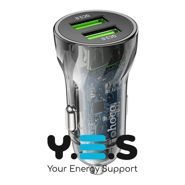 Авто зарядний пристрій Hoco Z47 QC3.0 (2USB/20W) Чорне