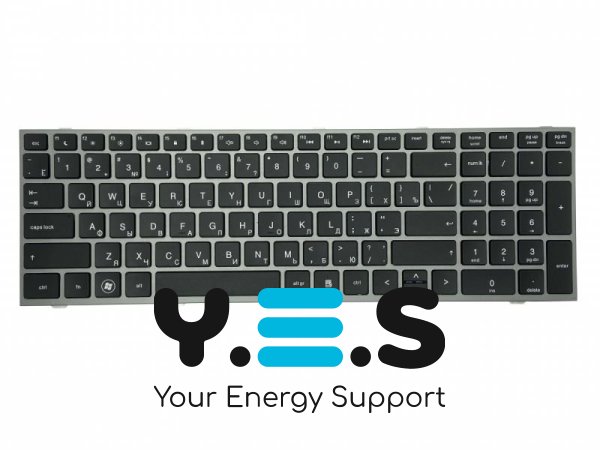 Клавіатура для ноутбука HP ProBook 4540s, 4545s, 4730s  Black, (Gray Frame) RU