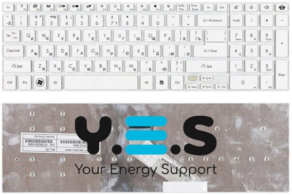 Клавіатура для ноутбука Gateway NV55S, NV57H, NV75S, NV77H White, (No Frame), RU