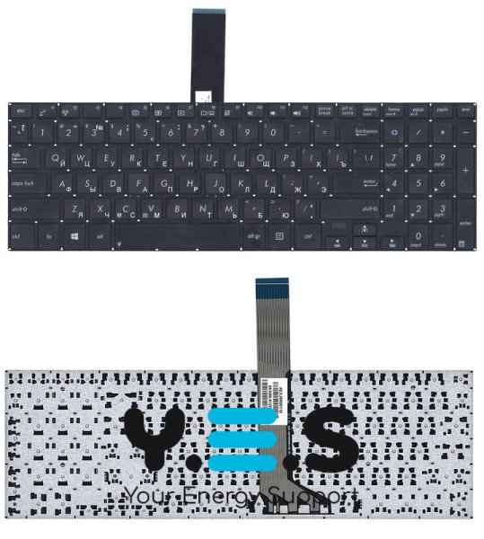 Клавіатура для ноутбука Asus Vivobook (V551, K551) Black, (No Frame) RU