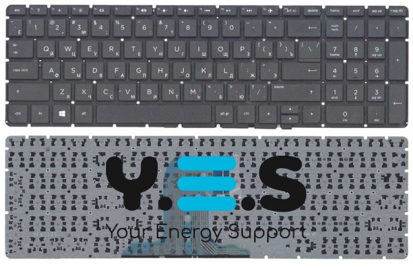 Клавіатура для ноутбука HP Pavilion (250 G4, 255 G4) Black, (No Frame) RU