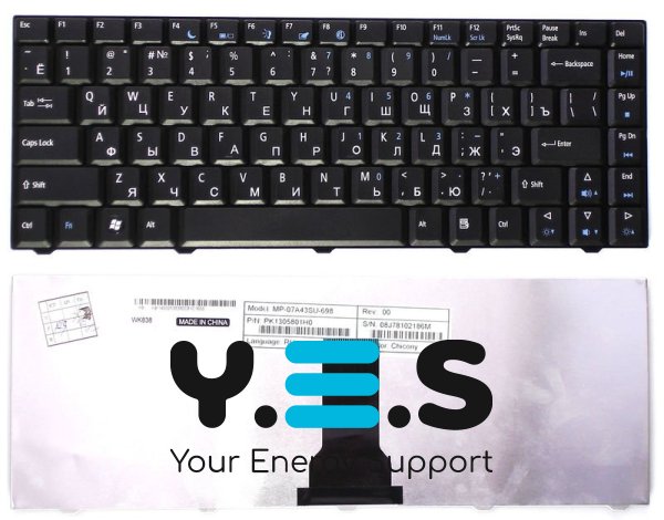 Клавіатура для ноутбука Acer eMachines D520, D720 Black, RU