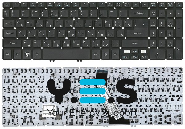 Клавіатура для ноутбука Acer Aspire V5-531, V5-531G, V5-551, V5-551G, V5-552, V5-552P, V5-571, V5-571G, V5-571P, V5-571PG, V5-572, V5-572G, V5-572PG, V5-573, V5-573G, V5-573PG, V7-581, V7-581PG, V7-582, V7-582PG, Timeline Ultra M3-581, M3-581G, M3-581T, M