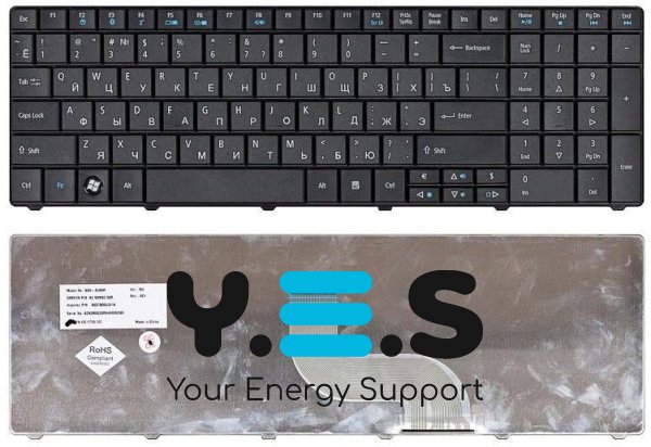 Клавіатура для ноутбука Acer TravelMate 8531, 8531G, 8571, 8571G Black, RU