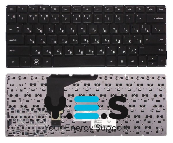 Клавіатура для ноутбука HP Envy (13) Black, (No Frame) RU (горизонтальний ентер)