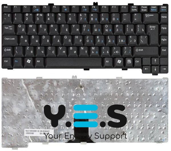Клавіатура для ноутбука Fujitsu Amilo (M7440, M7440G, M6100) Black, RU (вертикальний ентер)