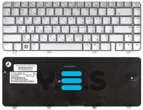 Клавіатура для ноутбука HP Pavilion (DV4-1000) Silver, RU