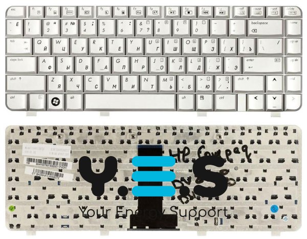 Клавіатура для ноутбука HP Pavilion DV2000, DV2100, DV2200, DV2300, DV2400, DV2500, DV2600 Silver, RU/EN