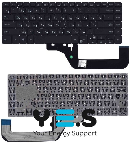 Клавіатура для ноутбука Asus VivoBook 15 X505 Black, (No Frame) RU