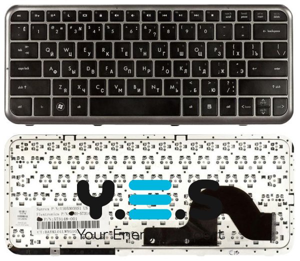 Клавіатура для ноутбука HP Pavilion (DM3-1000) Black, (Gray Frame) RU