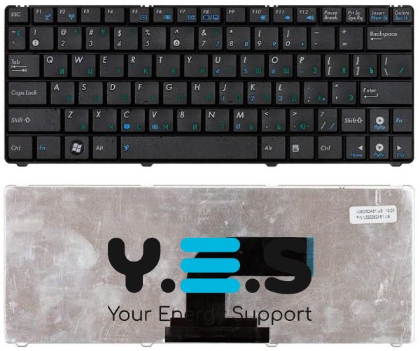Клавіатура для ноутбука Asus EEE PC 1101 1101HA N10 N10E N10J Black, RU