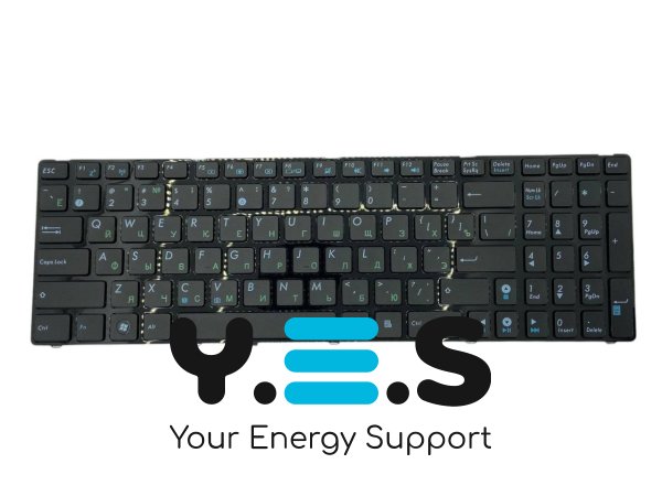 Клавіатура для ноутбука Asus K52 K53 G73 A52 G60 Black, (Black Frame) RU