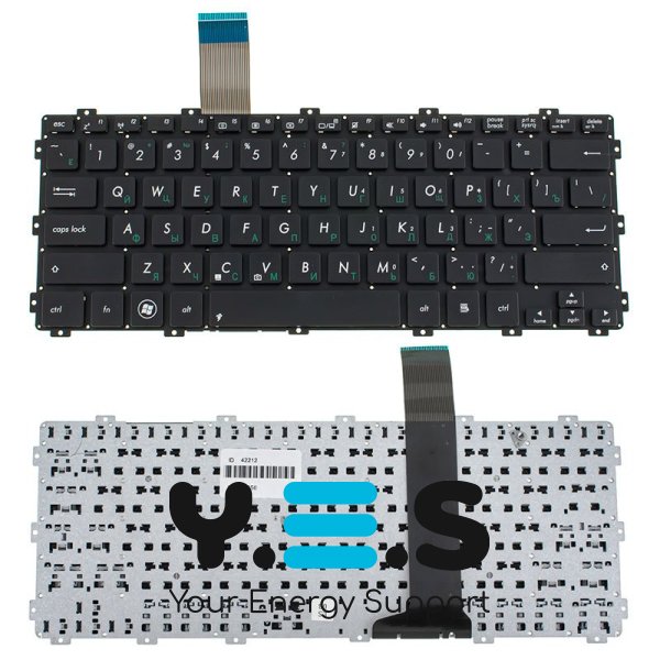 Клавіатура для ноутбука ASUS F301, X301, R300 series — чорна, російська розкладка, без фрейма