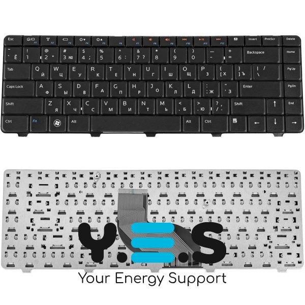 Клавіатура для ноутбука DELL Inspiron N4010, N4030, N5030, M5030 — чорна, російська розкладка