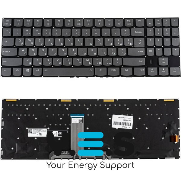 Клавіатура для ноутбука Lenovo Legion Y740-17IRH — чорна, російська розкладка, без рамки, з підсвічуванням клавіш RGB (4 зони)