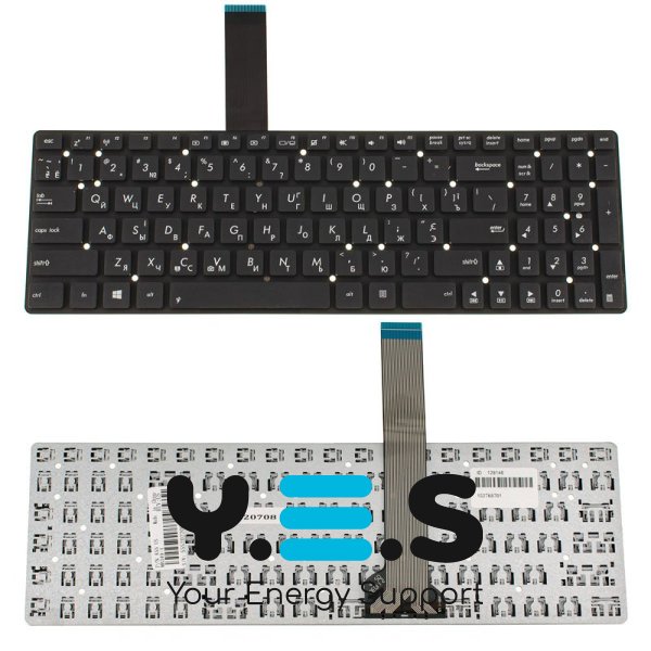 Клавіатура для ноутбука ASUS K55, K75A, K75VD, K75VJ, K75VM, U57 — чорна, українська розкладка, без фрейма