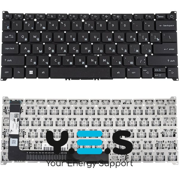 Клавіатура ACER Aspire A314-36, A314-42 — чорна, російська розкладка, без рамки