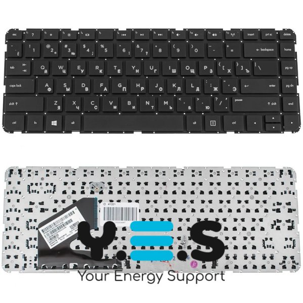 Клавіатура для ноутбука HP Pavilion 14-B, 14T-B, 14-B, m4-1000 series, чорна, без фрейму