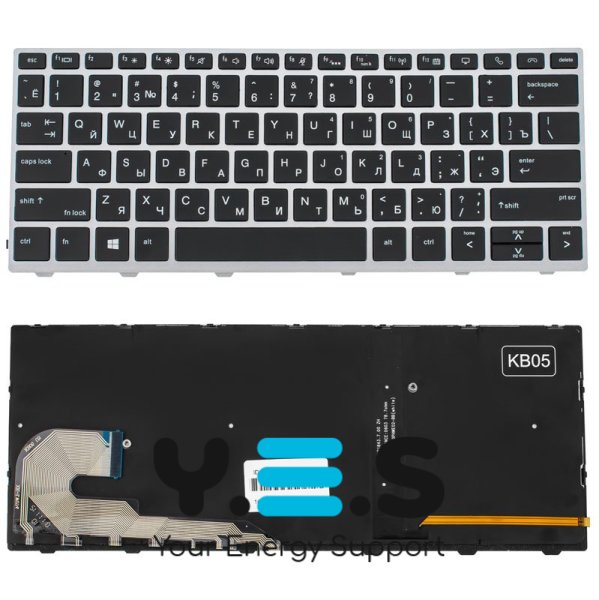 Клавіатура для ноутбука HP EliteBook 730 G5, 830 G5 ukr, black, з підсвіткою клавіш