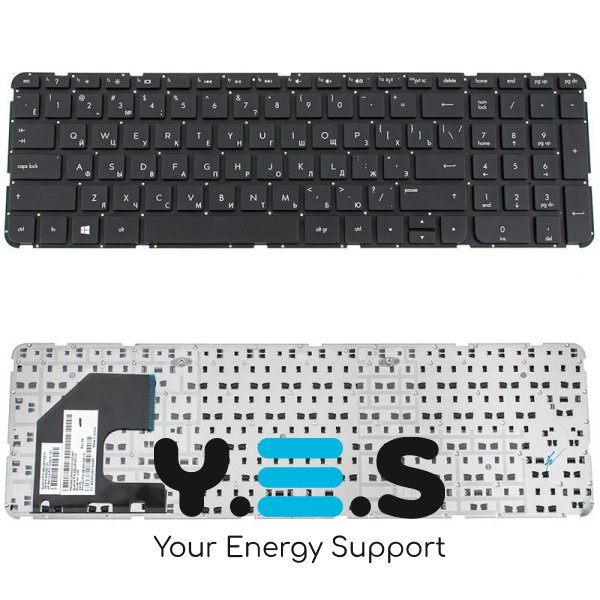 Клавіатура для ноутбука HP Pavilion 15-B, 15T-B, 15Z-B series, чорна без фрейма