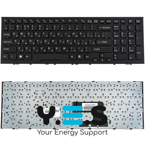 Клавіатура для ноутбука Sony (VPC-EH series) — чорна, російська розкладка