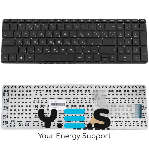 Клавіатура для ноутбука HP Pavilion 15-P, 15Z-P, 17-F series, чорна, без фрейма
