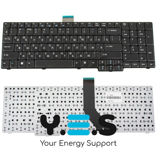 Клавіатура ACER Aspire 7230, 7330, 7530, 7730 — чорна, російська розкладка, довгий шлейф