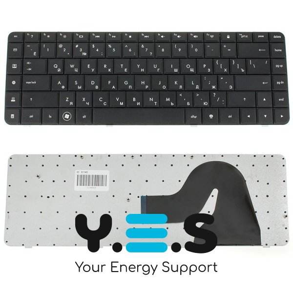 Клавіатура для ноутбука HP Presario CQ56, CQ62, G56, G62, чорна, російська розкладка