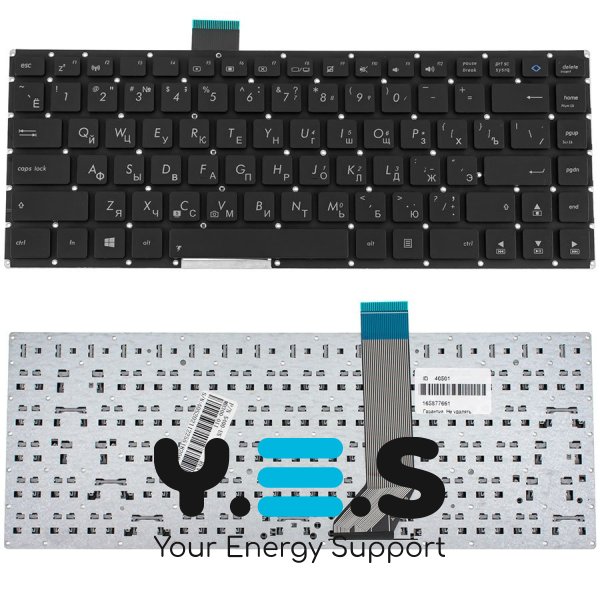 Клавіатура для ноутбука ASUS S400, S451, X402 — чорна, російська розкладка, без фрейма