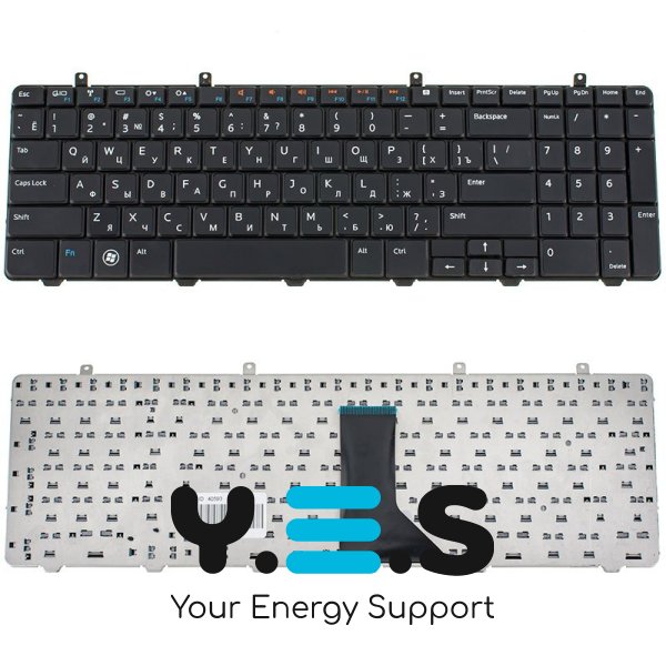 Клавіатура для ноутбука DELL (Inspiron: 1564) — чорна, російська розкладка