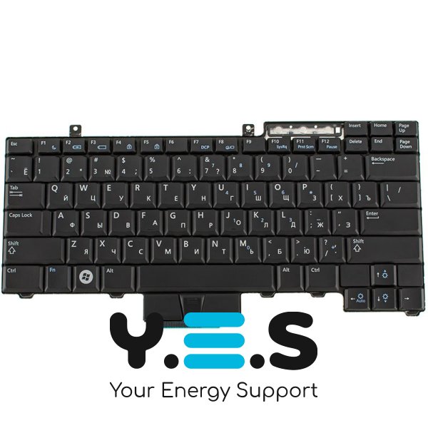Клавіатура для ноутбука DELL (Latitude: E6400, E6410) — чорна, російська розкладка