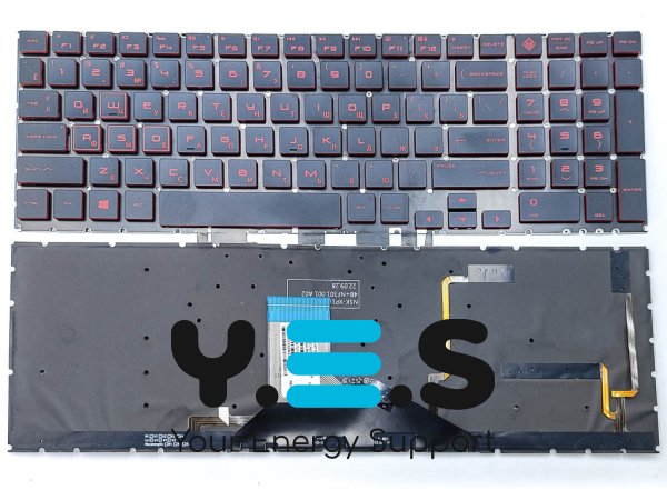 Клавіатура для HP Omen 15-DC, 15-DH, 15T-DC (RU Black з підсвіткою)