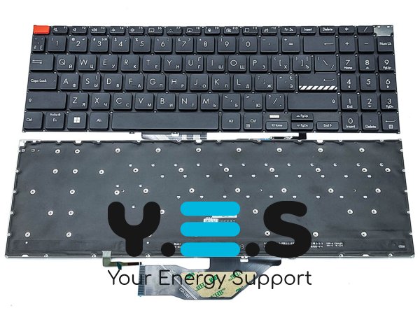 Клавіатура для ASUS Vivobook K3502Z, S5602, M5602, X5602, M3502, M3502Q, S3502, M3502Z, M3502R, K3502, K3502ZA — чорна з підсвіткою, оригінальна (UA)