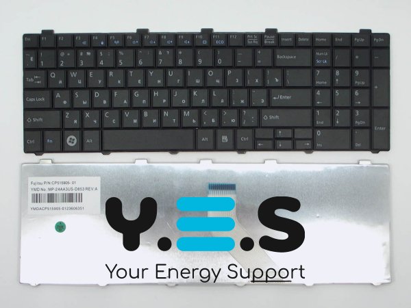 Клавиатура для Fujitsu Lifebook A530, A531, AH512, AH530, AH531, NH751 (RU Black)