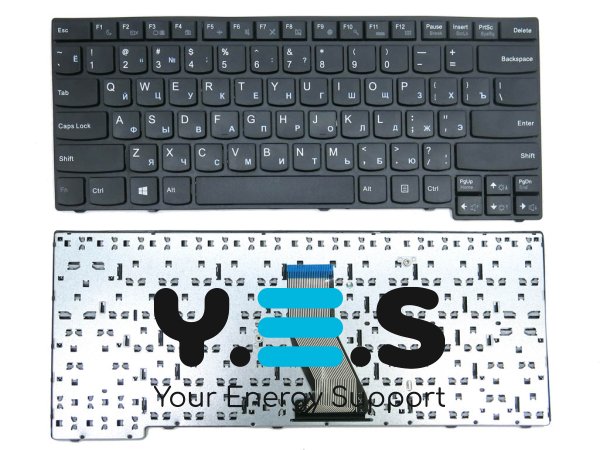 Клавіатура для ноутбука Lenovo IdeaPad E40-70, E40-30, E40-45, E40-80, E40-81, E41-70, E41-80 (RU Black з рамкою)