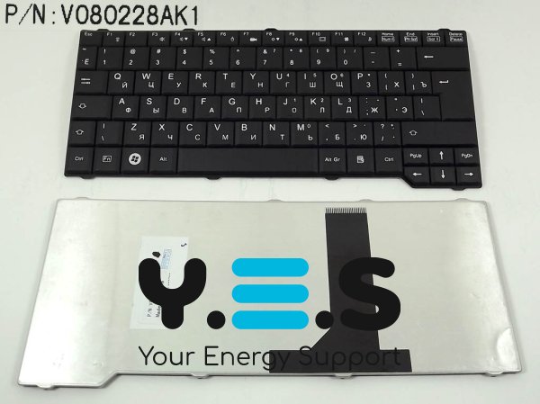 Клавіатура для Fujitsu Amilo PA3515, V6515, PA3553, P5710, Pi3650, Li3710, D9510, V6505, V6545, X9510 (RU Black)