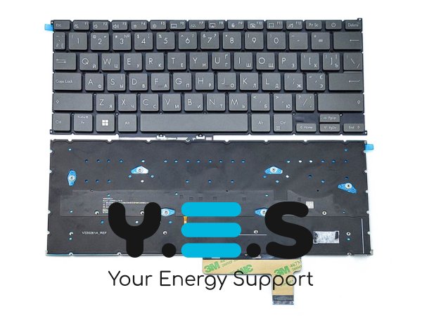 Клавіатура для ASUS Zenbook UX5304 — чорна з підсвіткою, українська розкладка