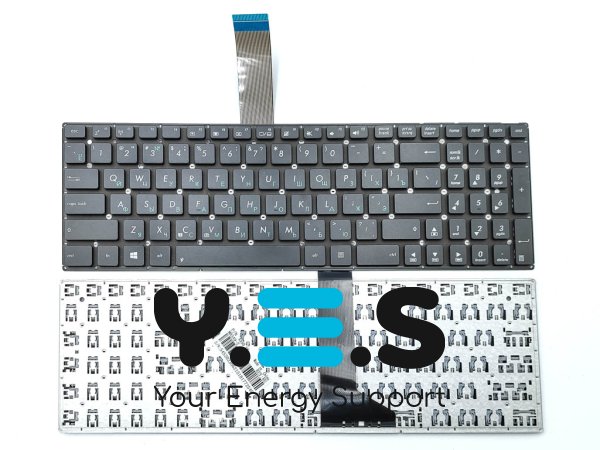 Клавіатура для ноутбуків ASUS X550 — чорна, без рамки, OEM