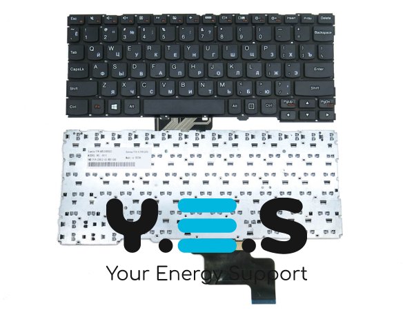 Клавіатура для ноутбука LENOVO IdeaPad 300S-11IBR (RU Black, без рамки)