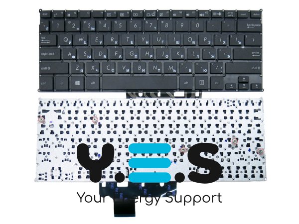 Клавіатура для ASUS TX201, TX201L, TX201LA — чорна, без рамки, оригінальна (RU)