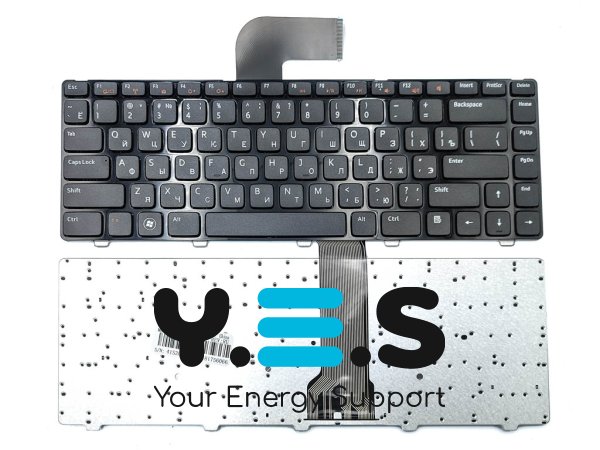 Клавіатура для DELL Vostro 3550, 3560, 3350, XPS L502, Inspiron 14R, 5520, N4110, M4110, N5040, N5050, M5050 (RU Black з рамкою)