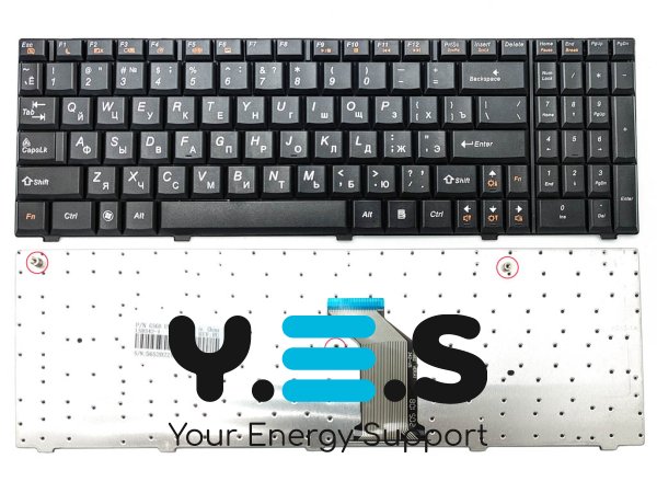 Клавіатура для ноутбука LENOVO IdeaPad G560, G565, G560E, G565A, чорна, RU розкладка