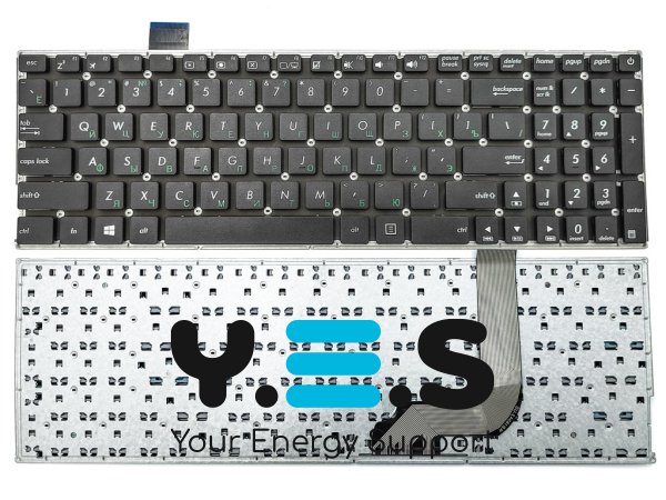 Клавіатура для ноутбуків ASUS X542 — чорна, без рамки, OEM