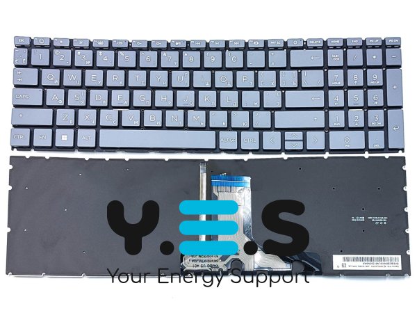 Клавіатура для ноутбука HP Pavilion 16-AB, 16-AB0010NR, 16-AB0023DX, 16-AB1000 (UA Grey з підсвіткою)
