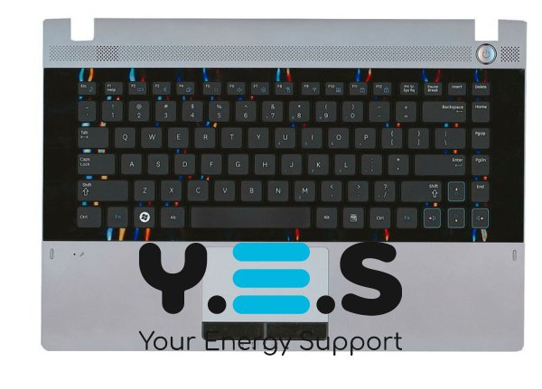 Клавіатура для ноутбука Samsung RC410 — чорна, RU (з верхньою панеллю Black-Gray)