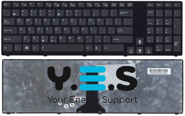 Клавіатура для Asus (K93), Black, (Black Frame), RU