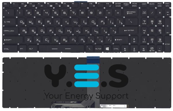 Клавіатура для ноутбука MSI GT72 з підсвіткою, чорна, RU