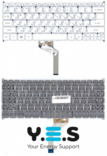Клавіатура для Acer Aspire Swift 7 SF713-51 (RU White без рамки)